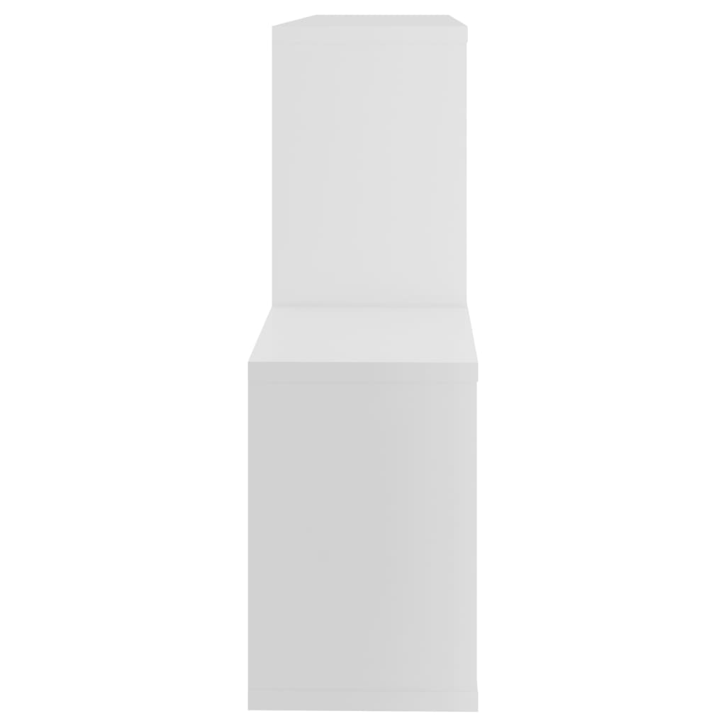 Raft de perete, alb, 100x18x53 cm, lemn prelucrat