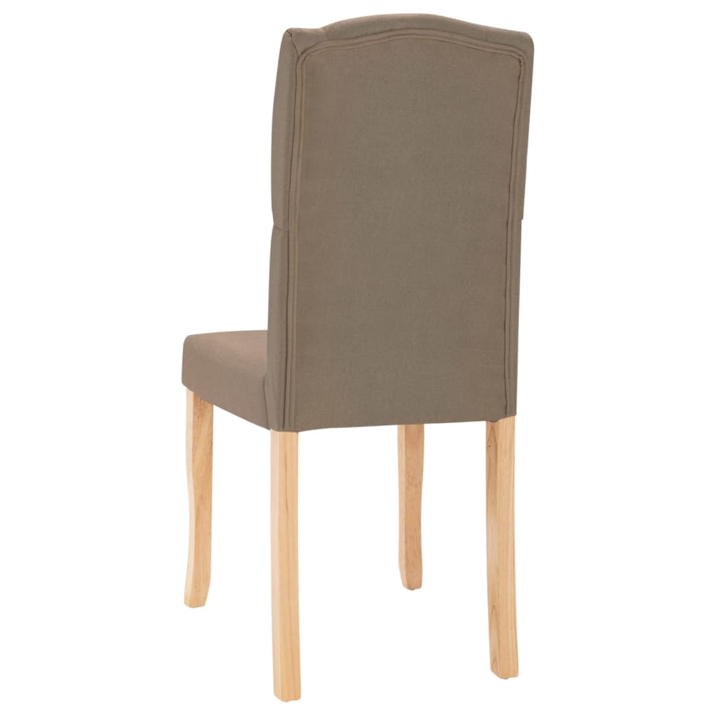 Scaune de bucătărie, 4 buc., gri taupe, material textil