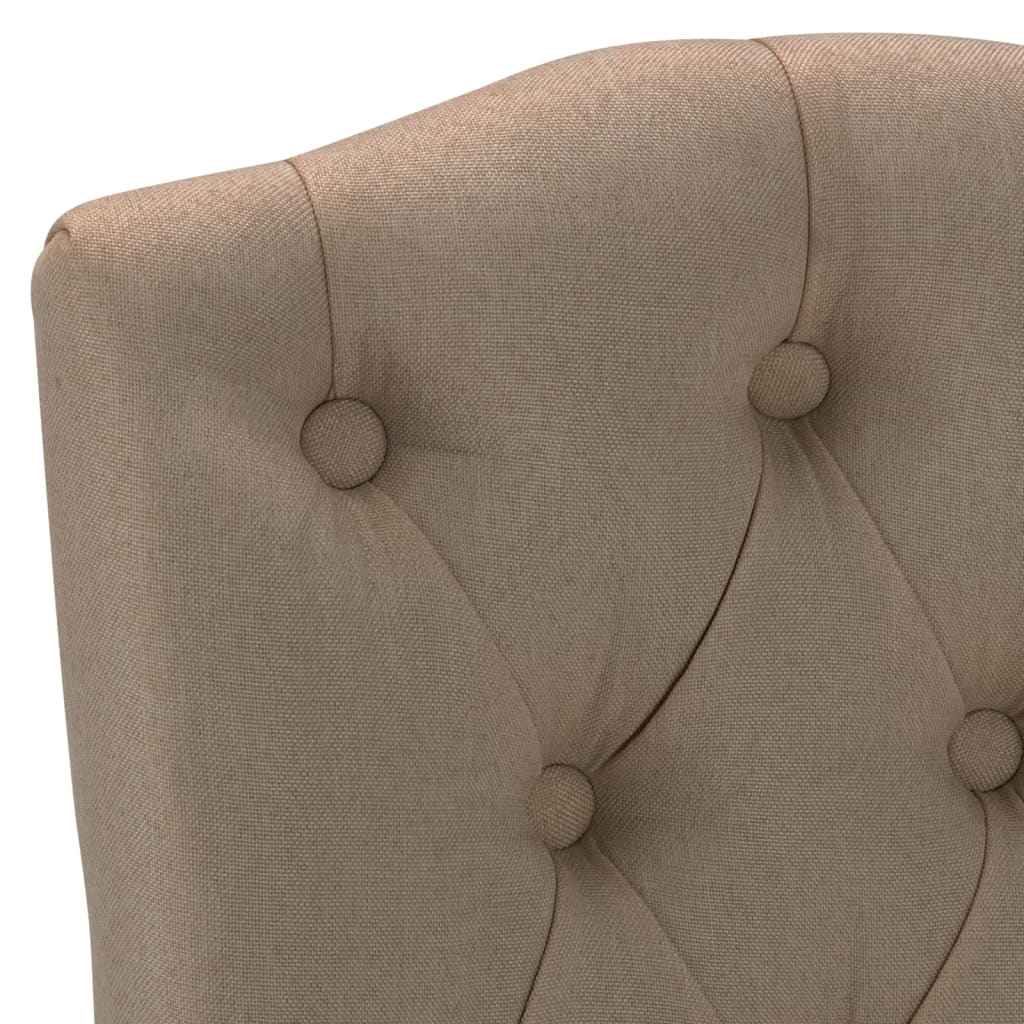 Scaune de bucătărie, 4 buc., gri taupe, material textil