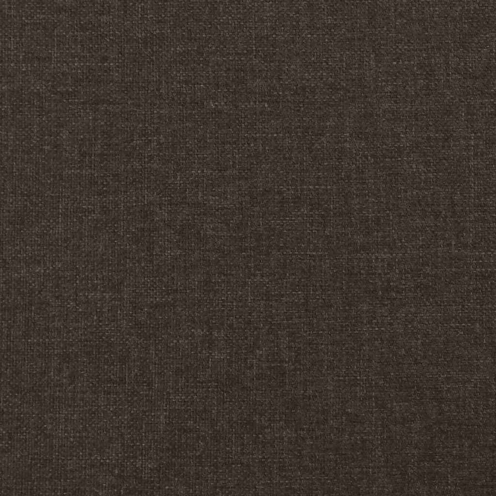 Canapea extensibilă cu 2 locuri, 2 perne, maro închis, textil