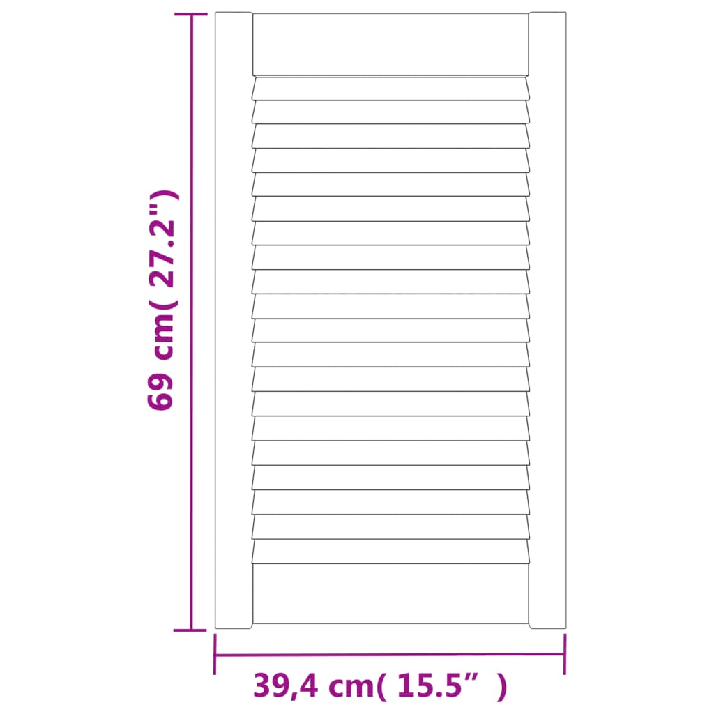 Ușă de dulap cu design lambriu, 69x39,4 cm, lemn masiv de pin