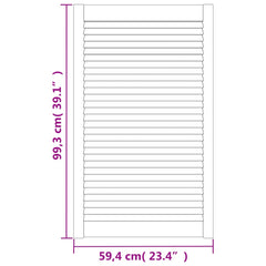 Uși de dulap design lambriu 2 buc. 99,3x59,4 cm lemn masiv pin