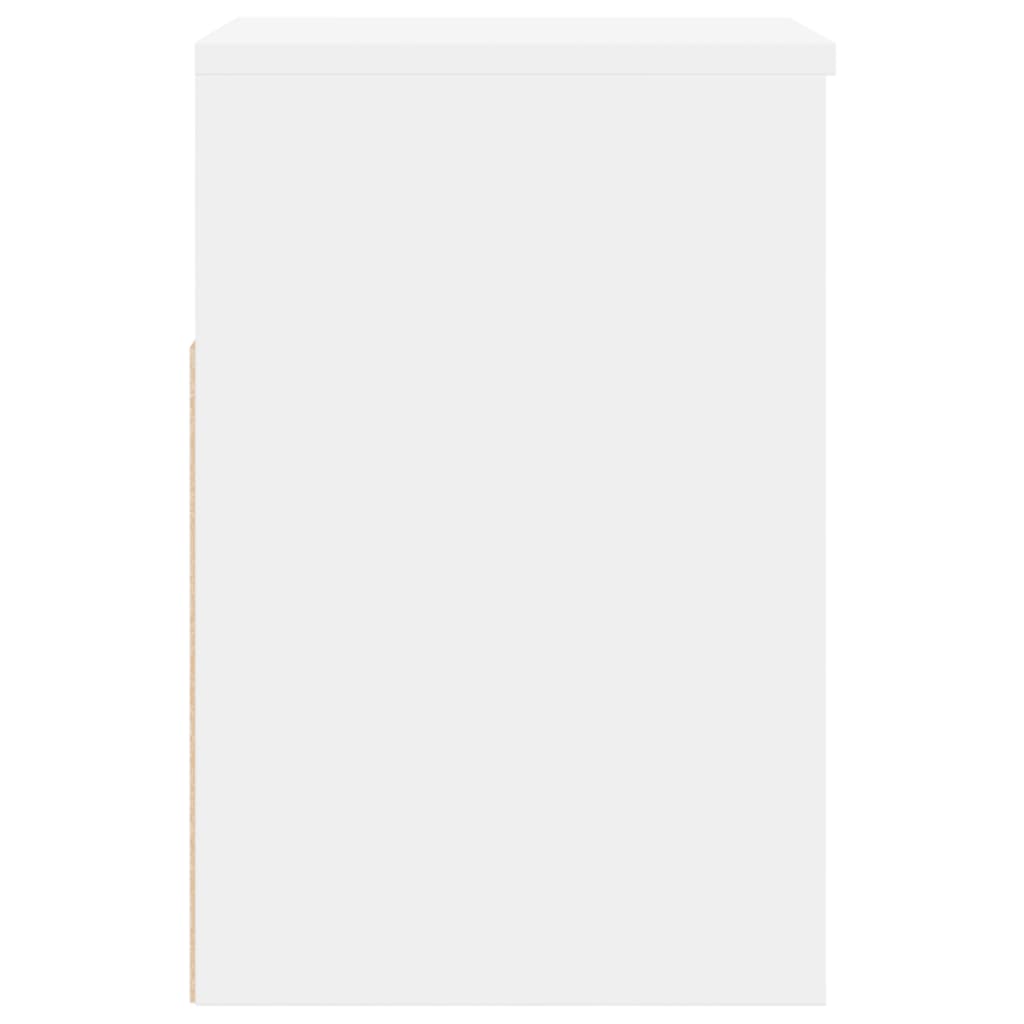 Banchetă pantofar, alb, 60x30x45 cm, PAL