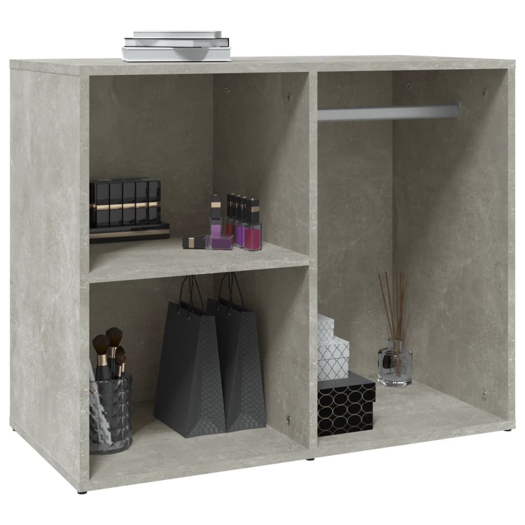 Dulap de dressing, gri beton, 80x40x65 cm, lemn compozit