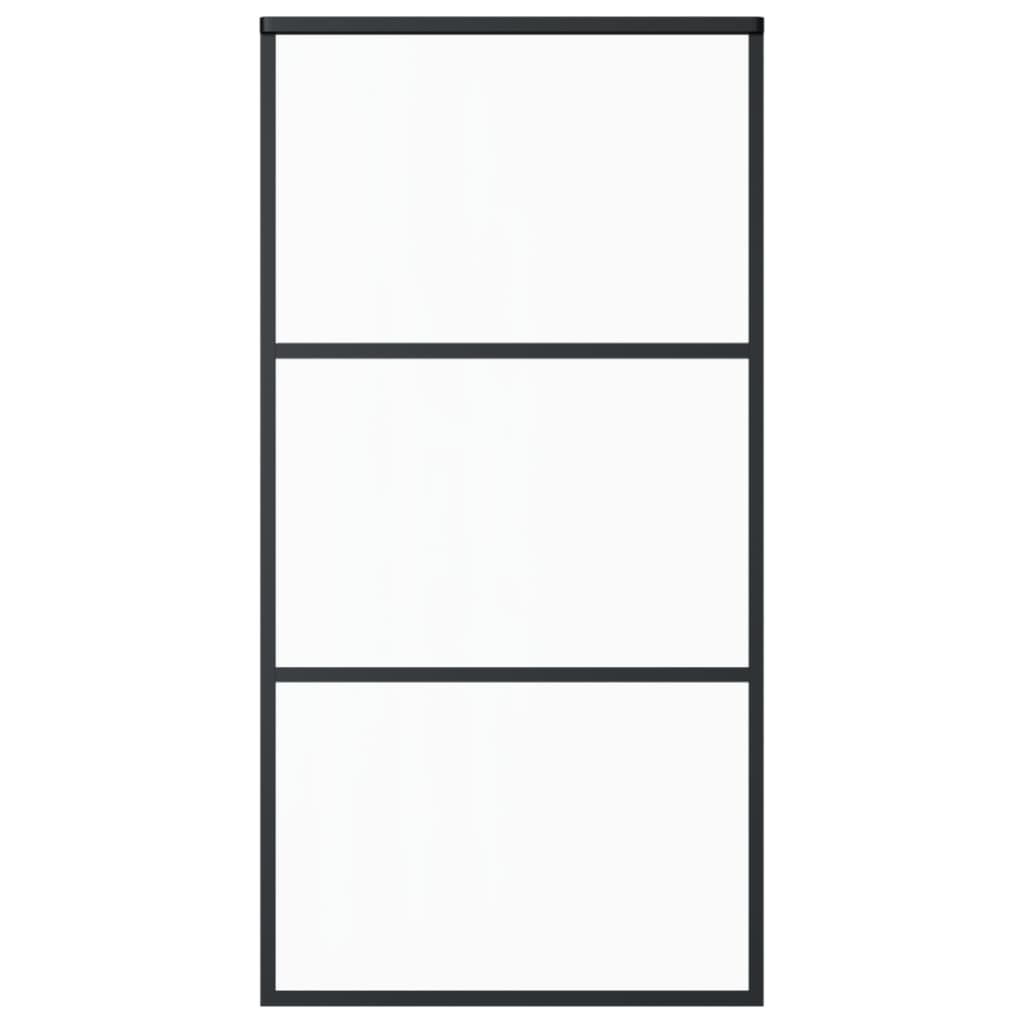 Ușă glisantă cu set feronerie, 102x205 cm, sticlă ESG/aluminiu