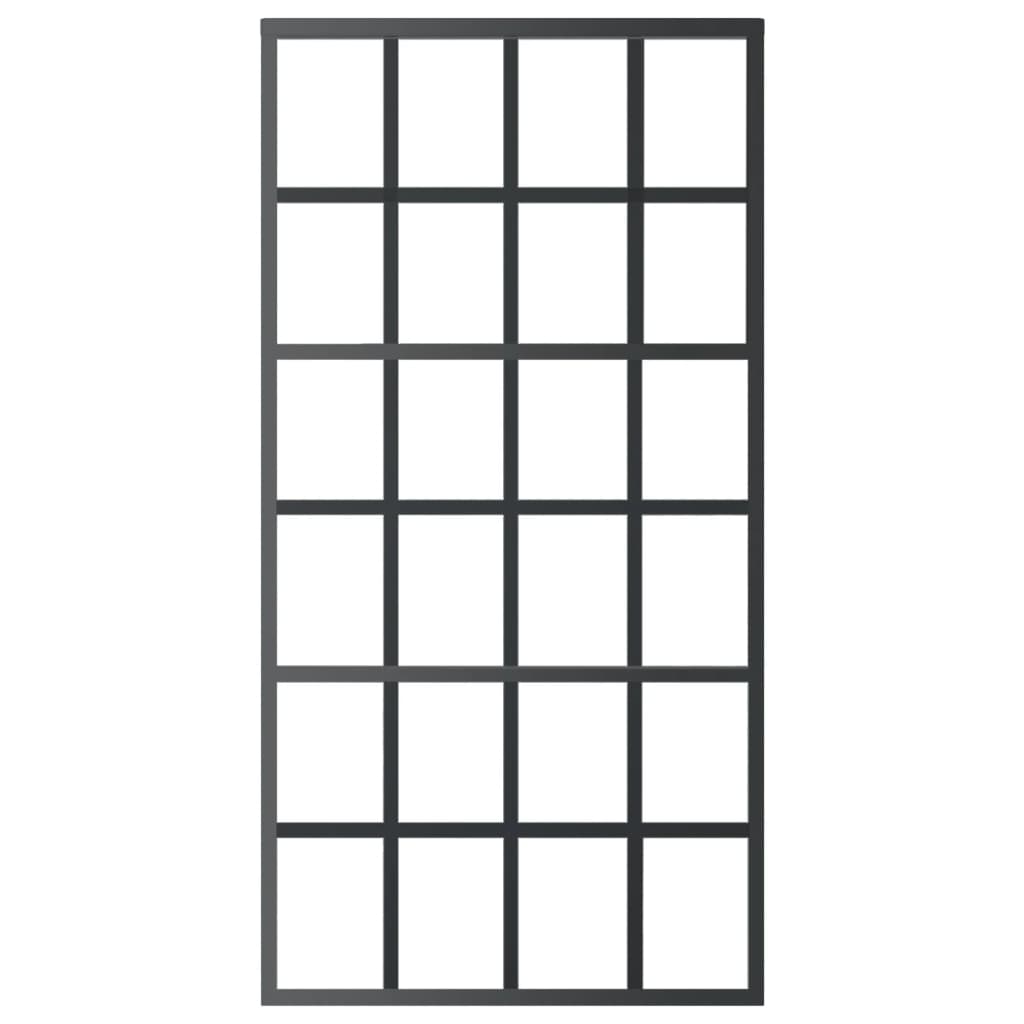 Ușă glisantă cu set feronerie, 102x205 cm, sticlă ESG/aluminiu