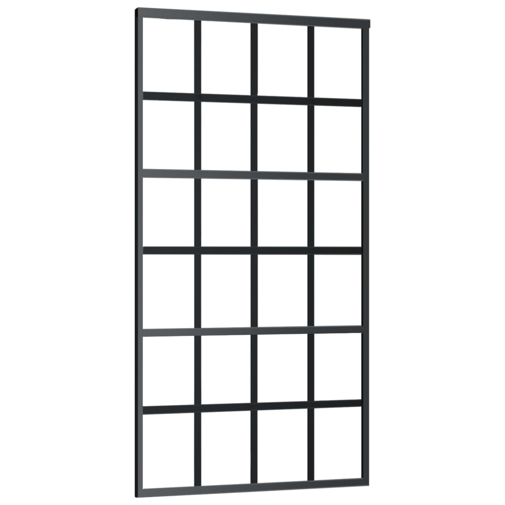 Ușă glisantă cu set feronerie, 102x205 cm, sticlă ESG/aluminiu
