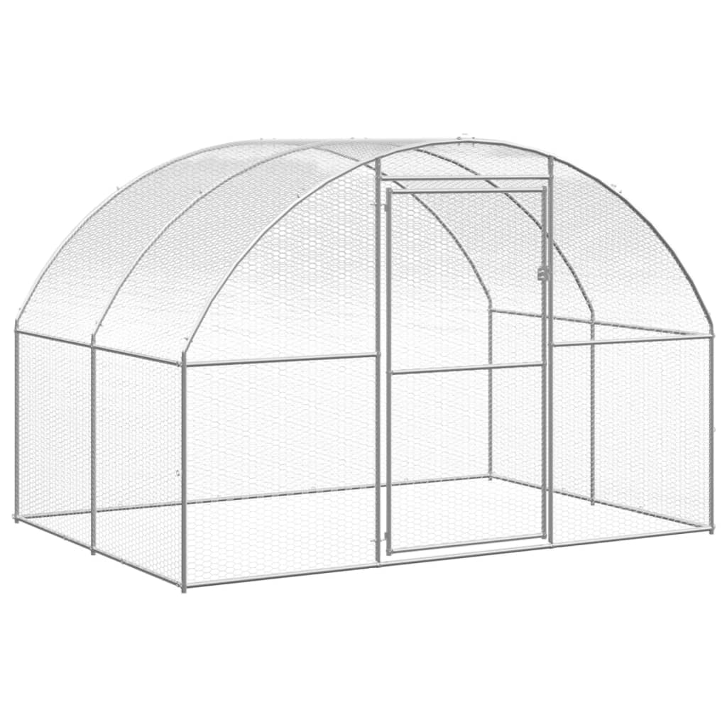 Volieră de păsări pentru exterior, 3x2x2 m, oțel galvanizat