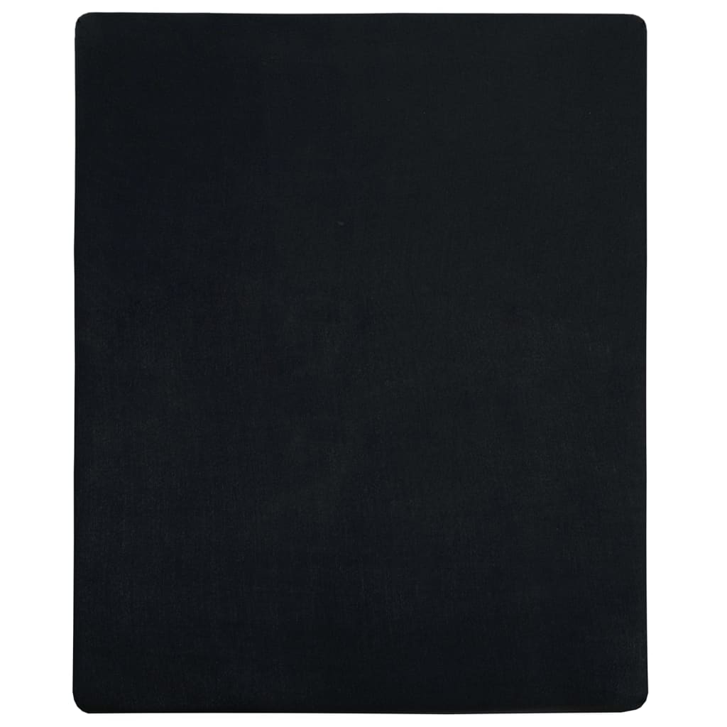 Cearșaf de pat cu elastic, 2 buc., negru, 160x200 cm, bumbac