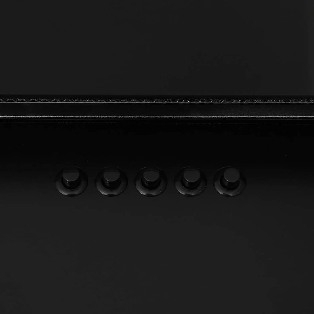 Hotă de perete negru 90 cm oțel inoxidabil și sticlă securizată