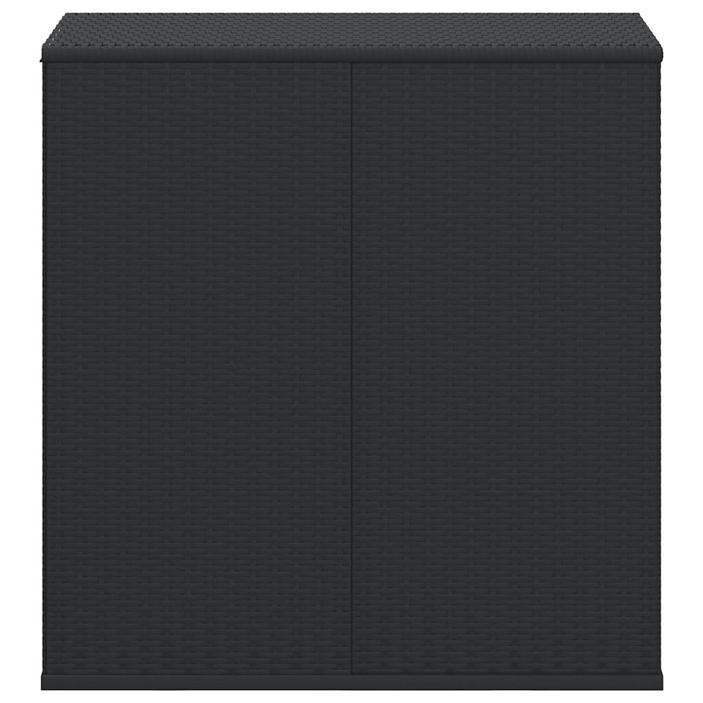 Ladă de perne pentru grădină, negru, 100x49x103,5 cm, ratan PE