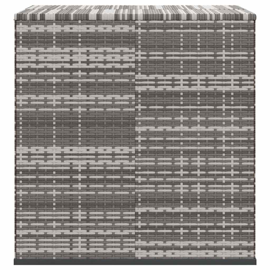 Ladă grădină pentru perne, gri, 100x97,5x104 cm, ratan PE