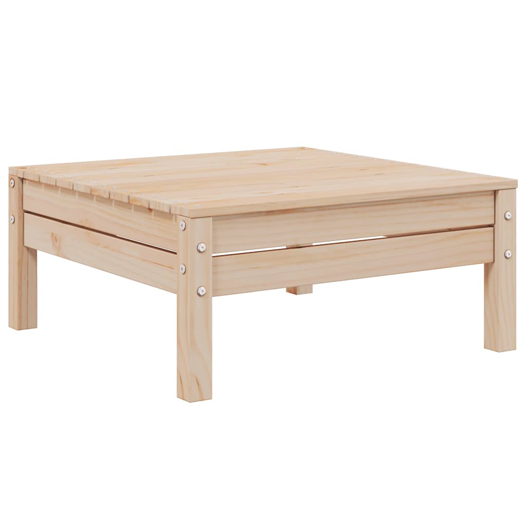 Set mobilier grădină cu perne crem, 3 piese, lemn masiv de pin