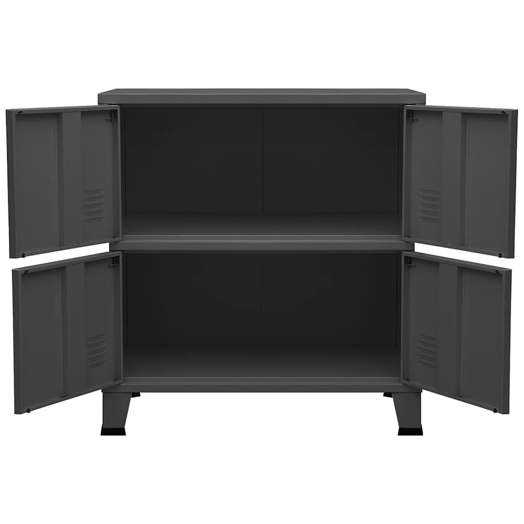 Dulap industrial de depozitare, antracit, 75x40x80 cm, oțel