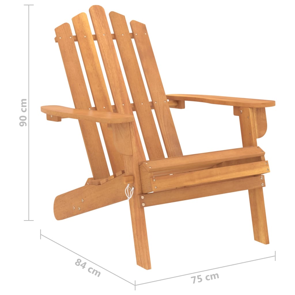 Scaun de grădină Adirondack, lemn masiv de acacia