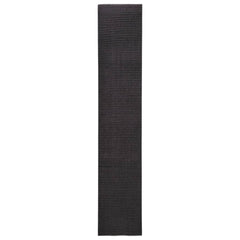 Covor din sisal natural, negru, 66x350 cm