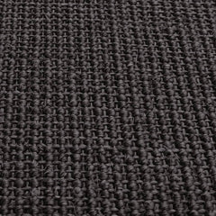 Covor din sisal natural, negru, 66x350 cm