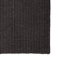 Covor din sisal natural, negru, 80x300 cm