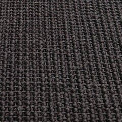 Covor din sisal natural, negru, 80x300 cm