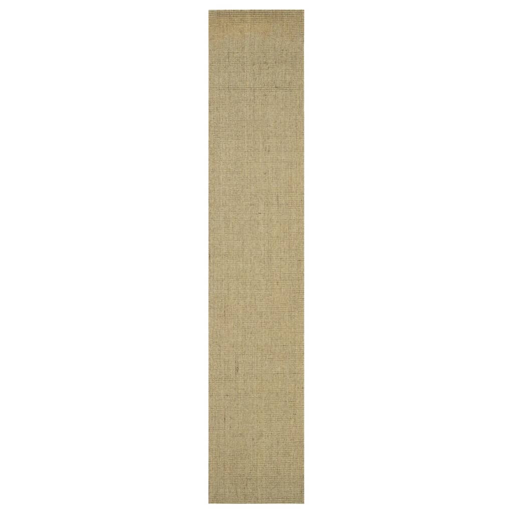 Covor din sisal natural, verde, 66x350 cm