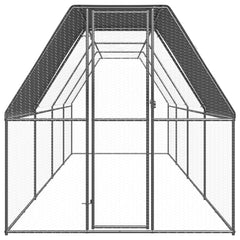 Coteț de exterior pentru păsări, 2x8x2 m, oțel zincat