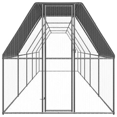 Coteț de exterior pentru păsări, 2x10x2 m, oțel zincat