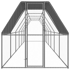 Coteț de exterior pentru păsări, 2x12x2 m, oțel zincat