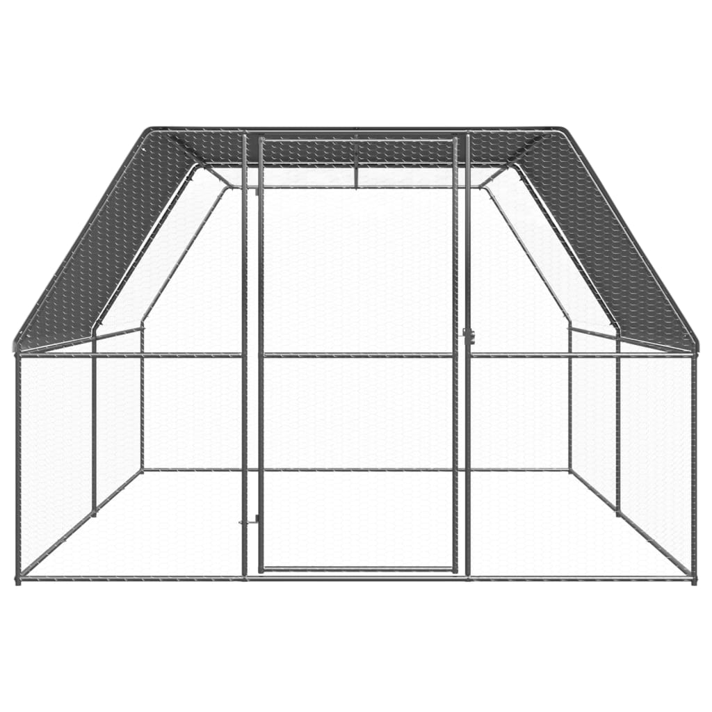 Coteț de păsări pentru exterior, 3x4x2 m, oțel zincat