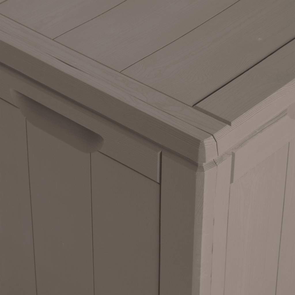 Cutie de depozitare pentru grădină, maro, 270L, aspect de lemn din PP