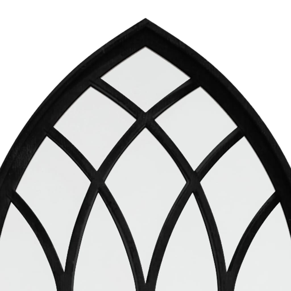 Oglindă,negru, 100x45 cm,fier, pentru utilizare în interior