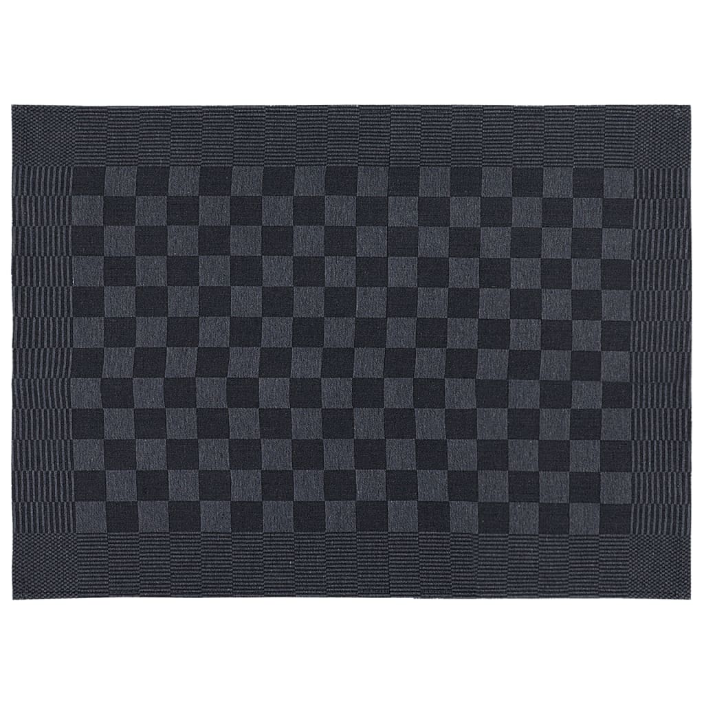 Set prosoape 15 piese mănuși cuptor/suporturi oale negru bumbac