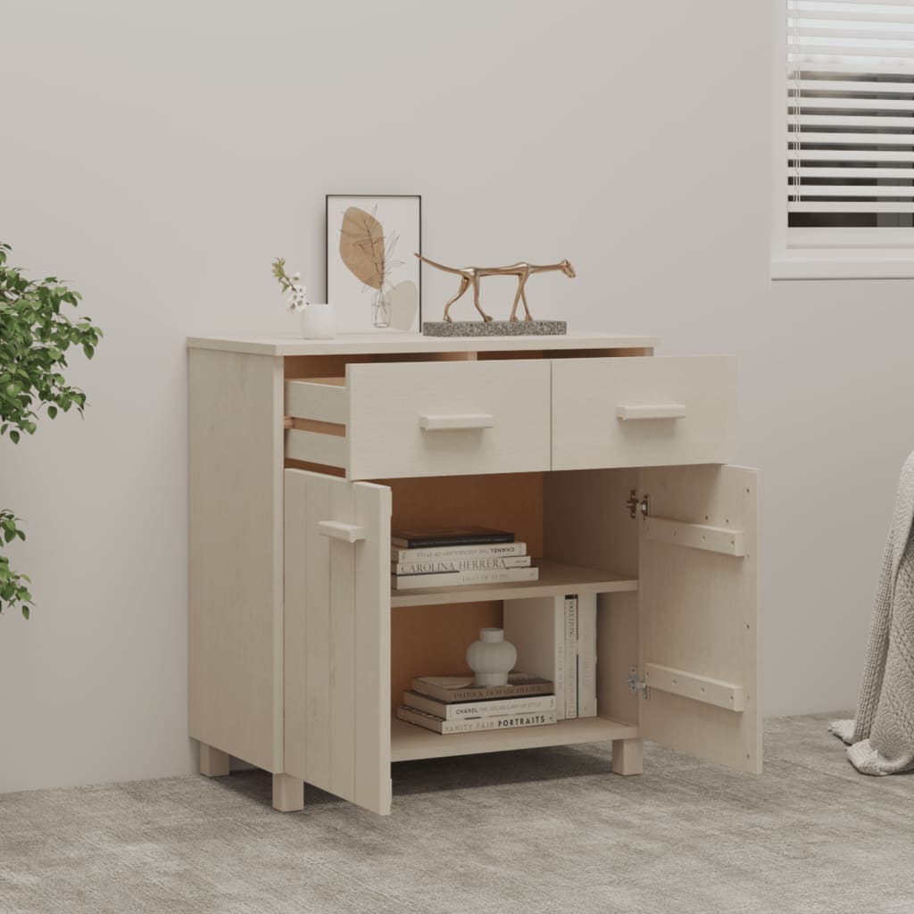 Servantă „HAMAR”, maro miere, 79x40x80 cm, lemn masiv de pin