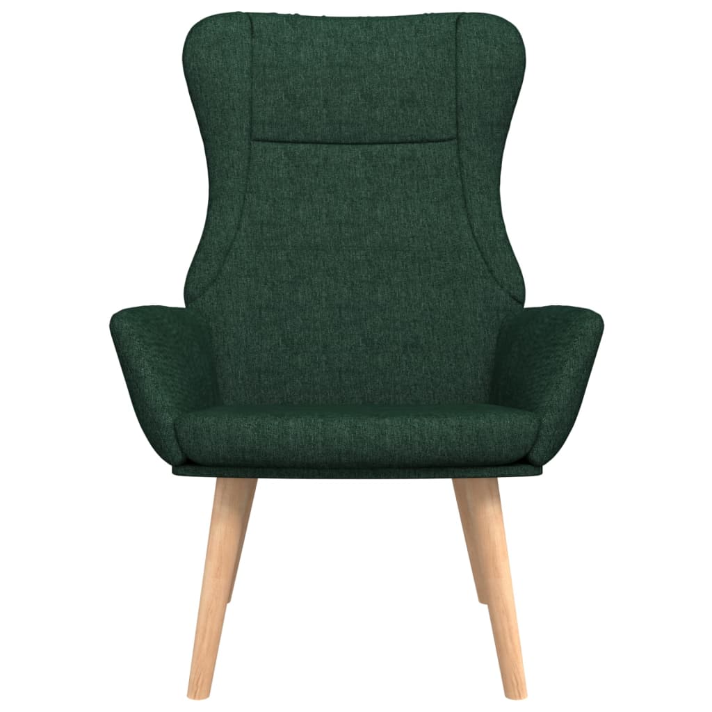 Scaun de relaxare, verde închis, material textil