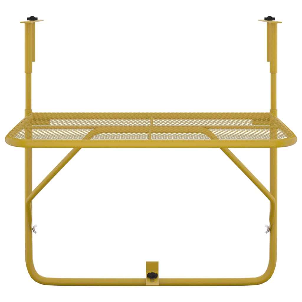 Masă de balcon, auriu, 60x40 cm, oțel