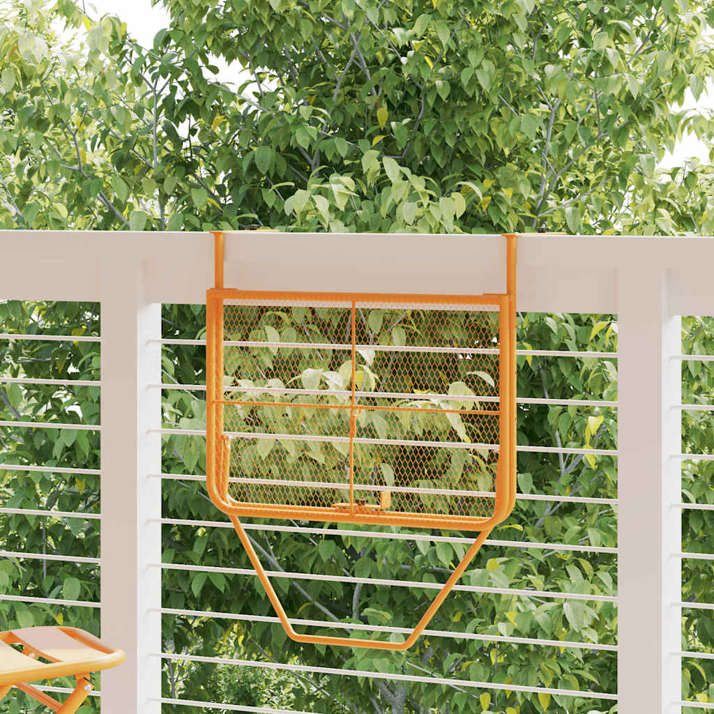 Masă de balcon, galben, 60x40 cm, oțel