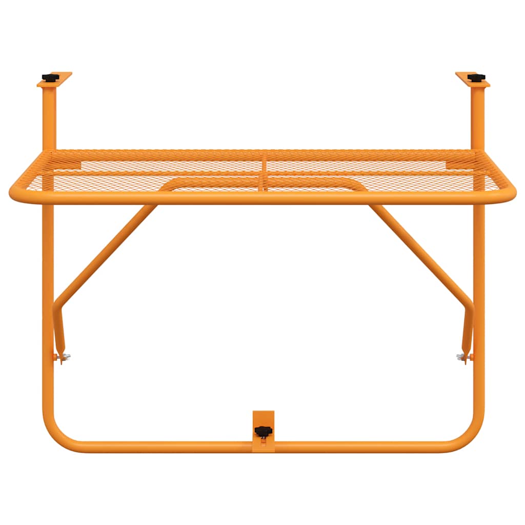 Masă de balcon, galben, 60x40 cm, oțel