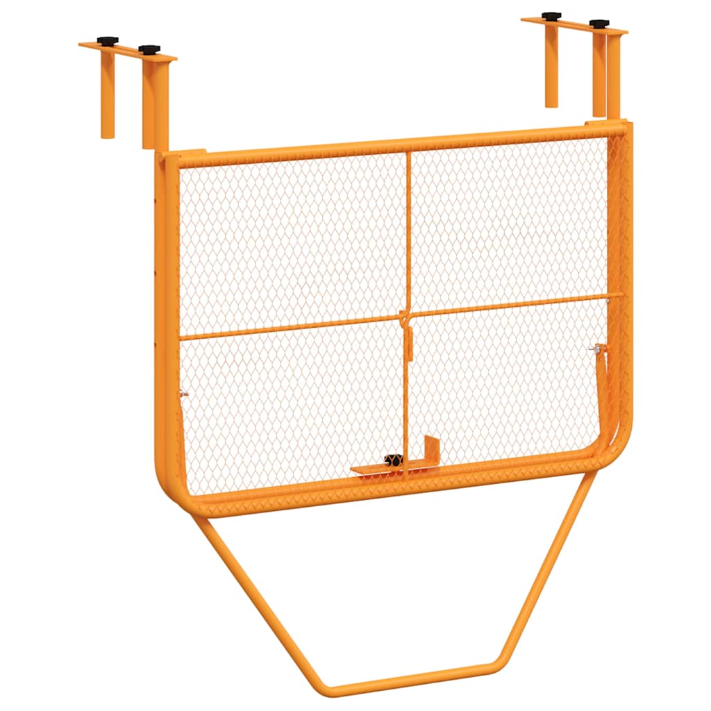 Masă de balcon, galben, 60x40 cm, oțel