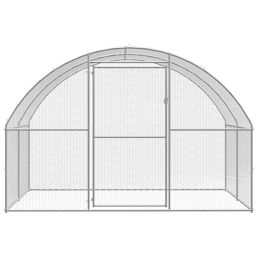 Coteț de găini pentru exterior, 3x6x2 m, oțel zincat