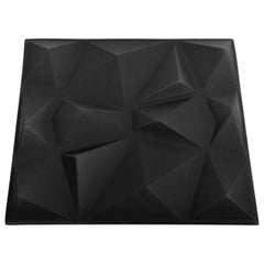 Panouri de perete 3D 48 buc. negru 50x50 cm model diamant 12 m²