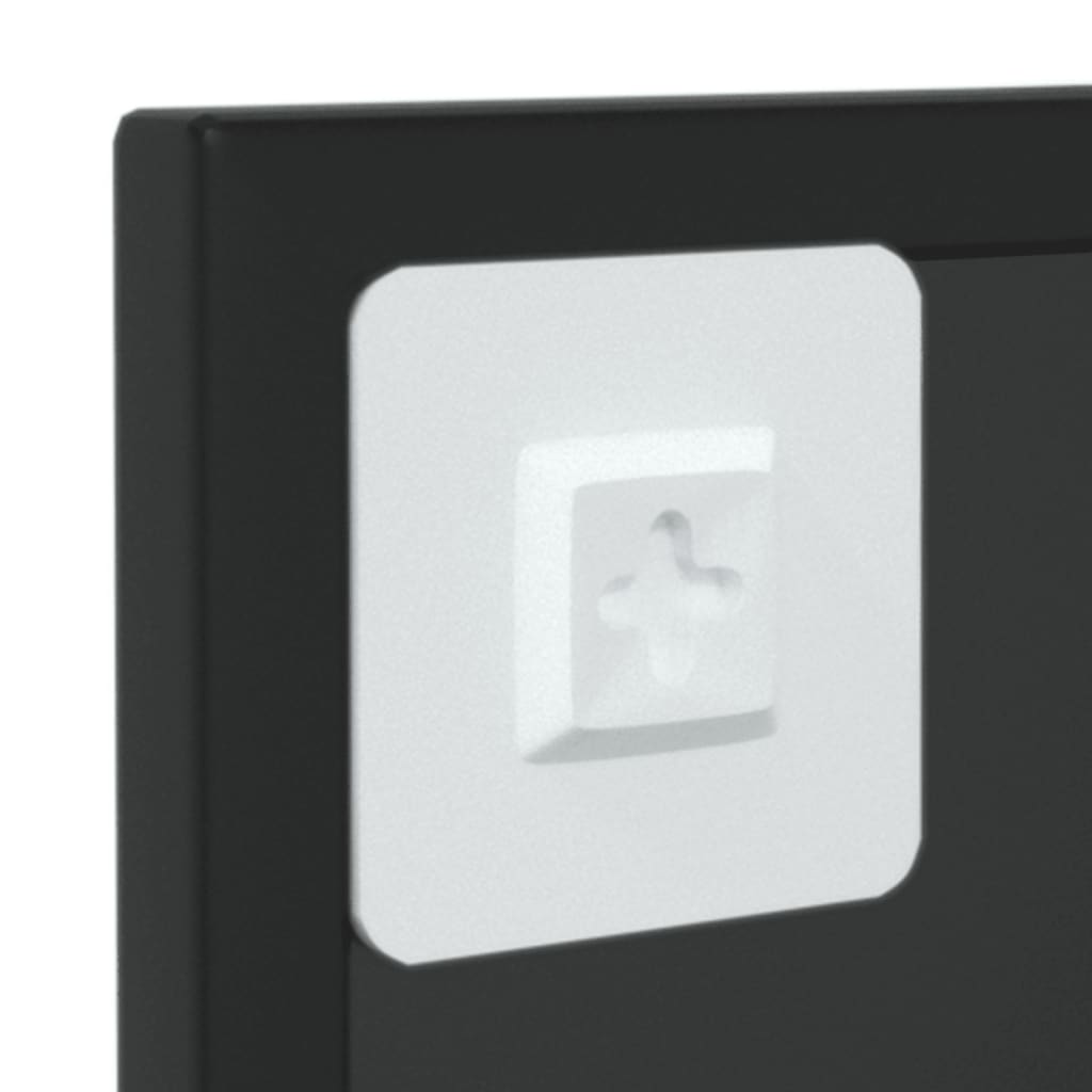 Oglindă de perete, negru, 60x40 cm, metal