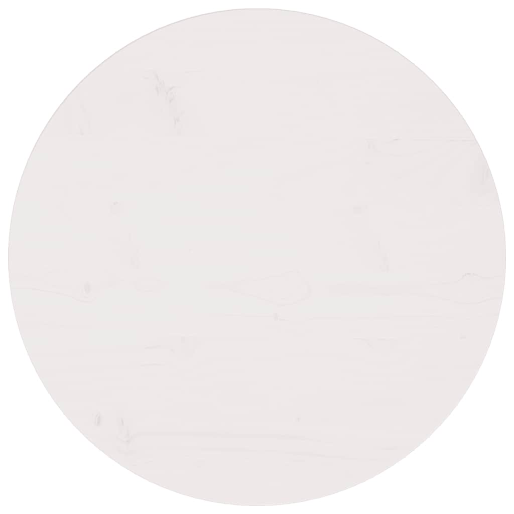 Blat de masă, alb, Ø60x2,5 cm, lemn masiv de pin