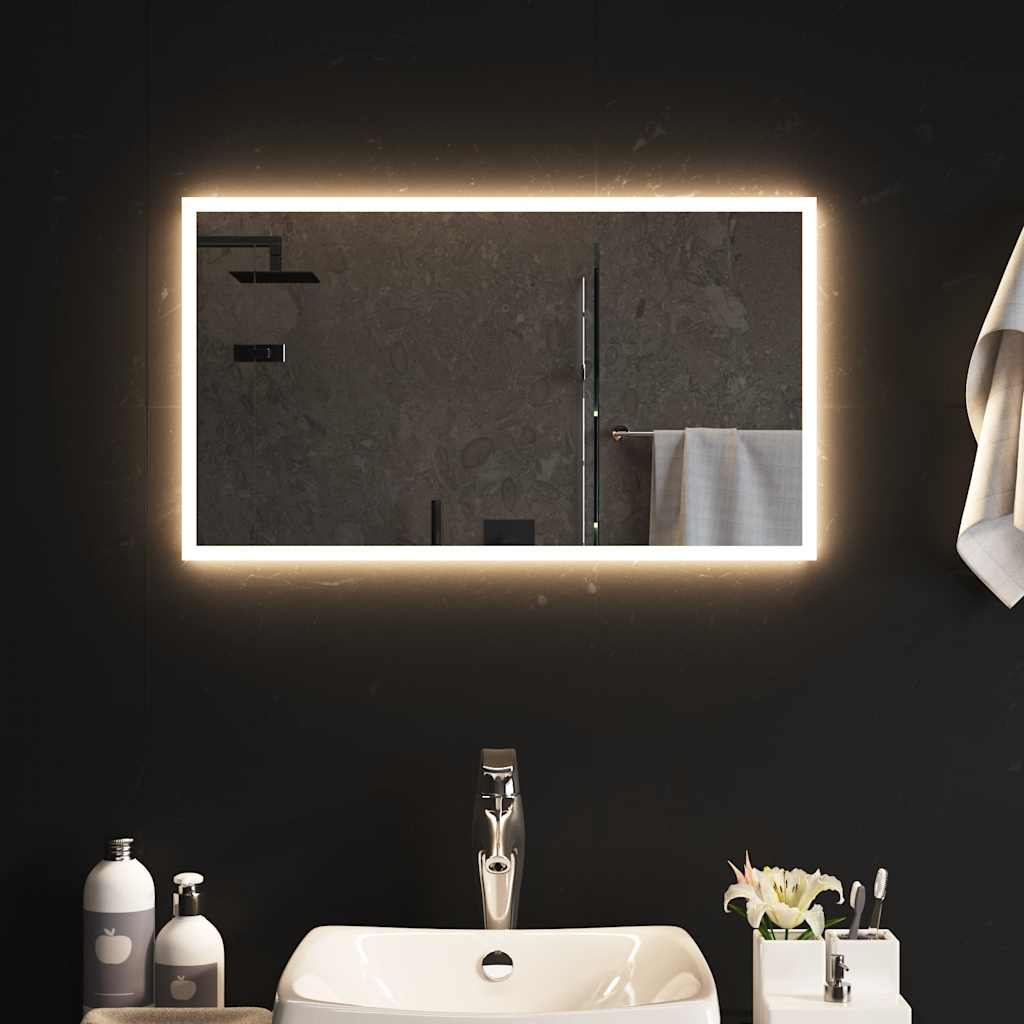 Oglindă de baie cu LED, 70x40 cm - Vendito