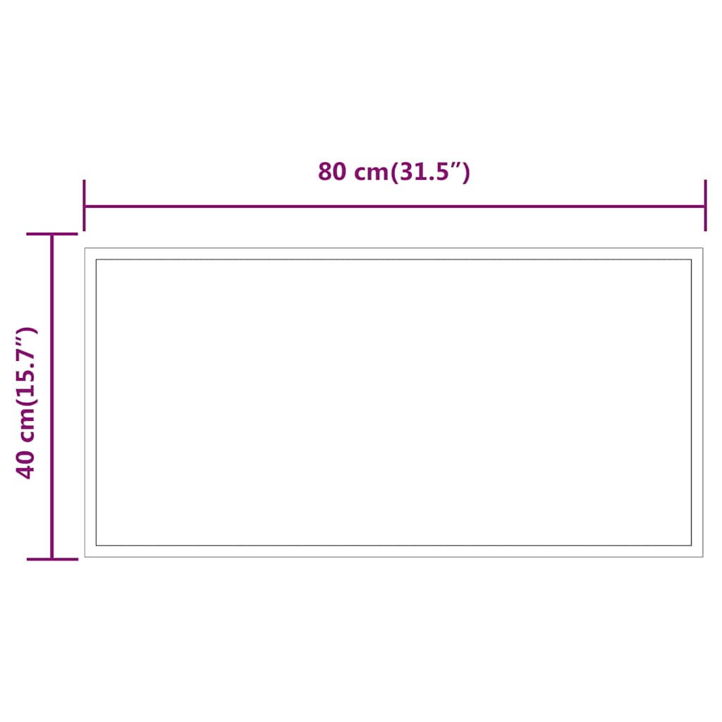 Oglindă de baie cu LED, 80x40 cm