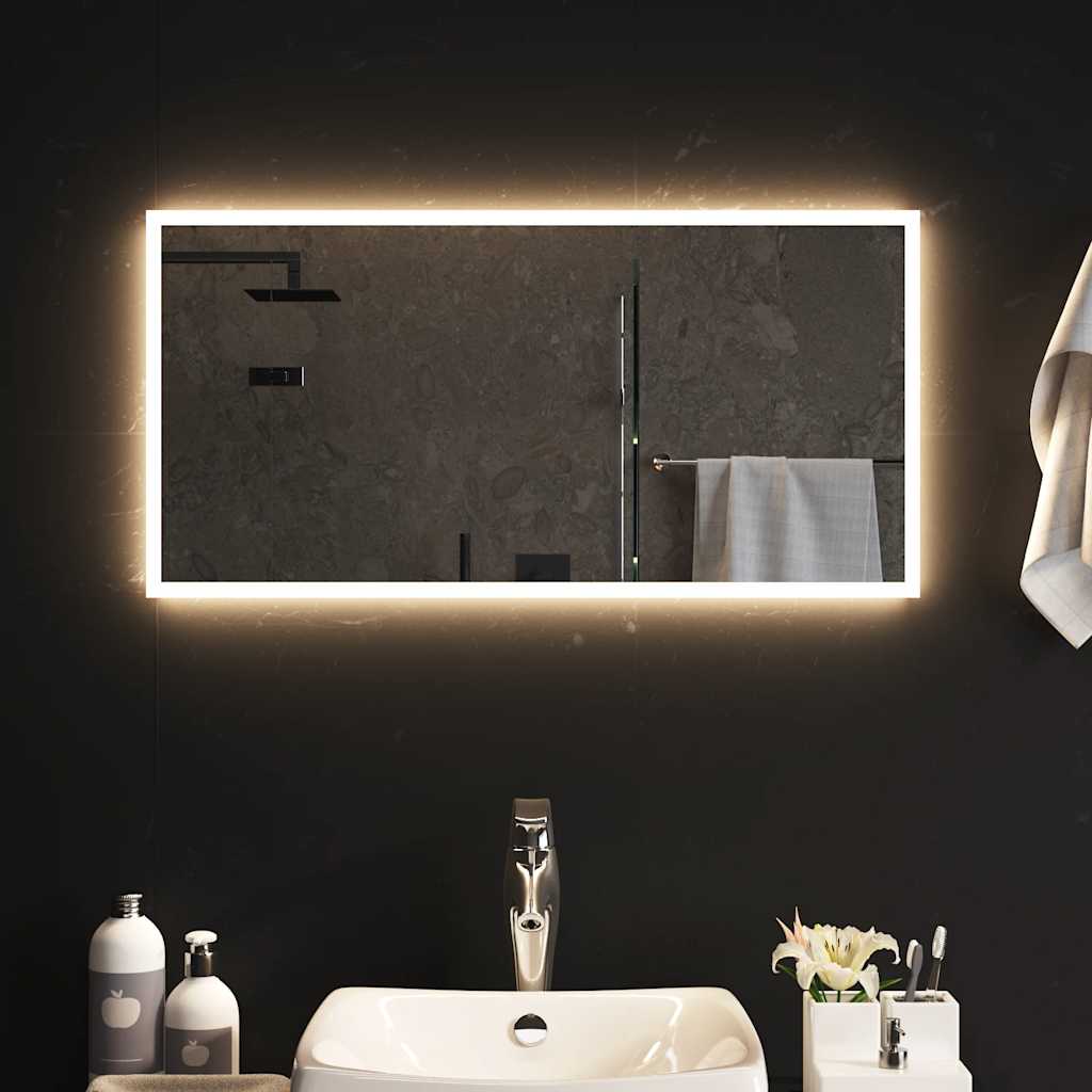 Oglindă de baie cu LED, 80x40 cm