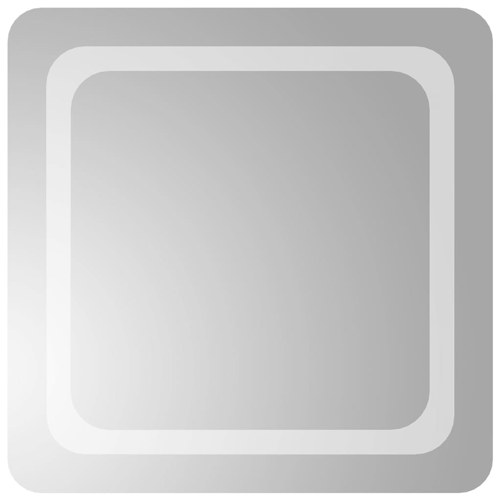 Oglindă de baie cu LED, 50x50 cm