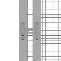 Colivie pentru păsări gri 213,5x217,5x211,5 cm oțel galvanizat