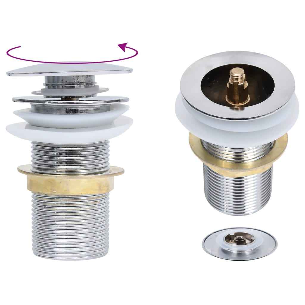 Chiuvetă baie cu robinet/scurgere tip push, transparent, sticlă