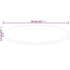 Blat de masă rotund, Ø50x1,5 cm, lemn masiv stejar netratat