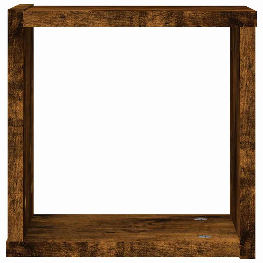 Șemele de perete 4 pcs Maro 26 x 15 x 26 cm Lemn compozit