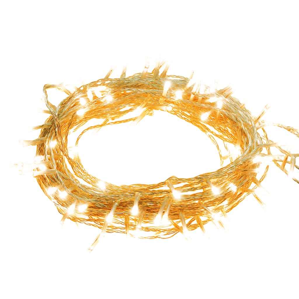 Instalație cu 1000 LED-uri, alb cald, 100 m, PVC